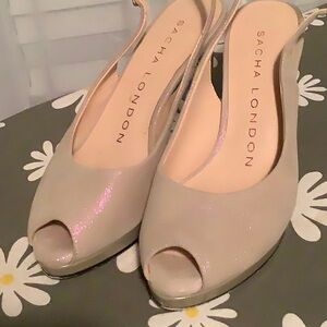 Elegant Beige Slingback Heels